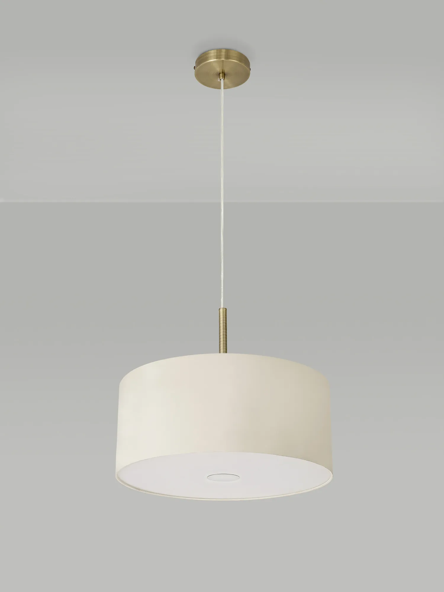 Universal 40cm Frosted Acrylic Diffuser Chrome Centre White D0319  Deco Universal